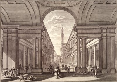 View of the Uffizi, Florence by Giuseppe Zocchi